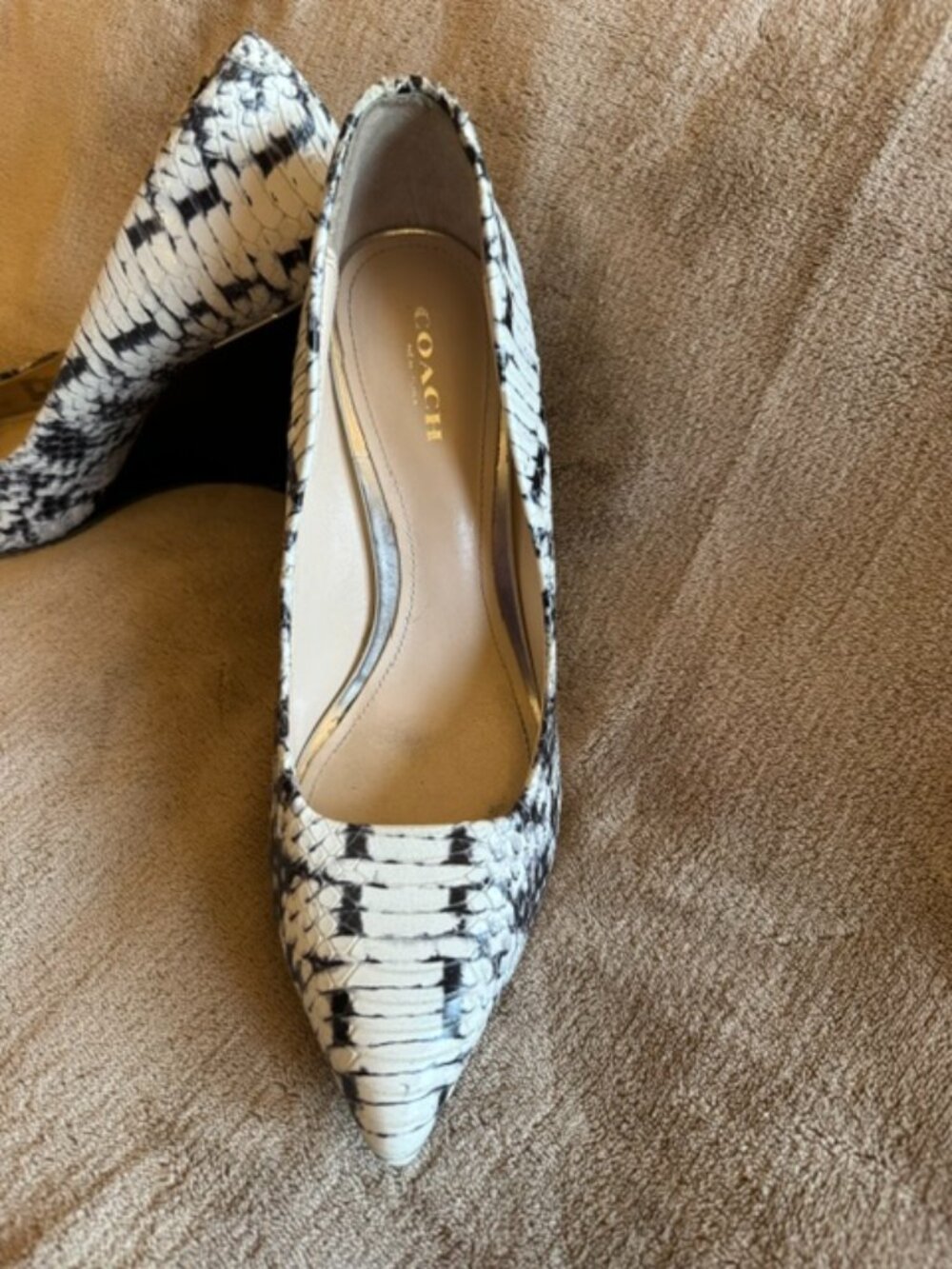 Coach leather Wedge shoes